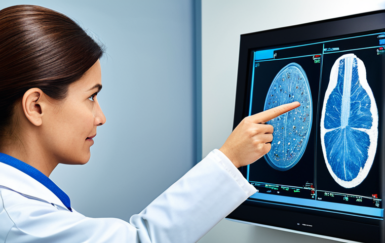 유전자 기반의 맞춤형 약물 치료의 가능성 - Personalized Medicine Concept**

"A futuristic medical lab, DNA strands visualized as glowing data s...