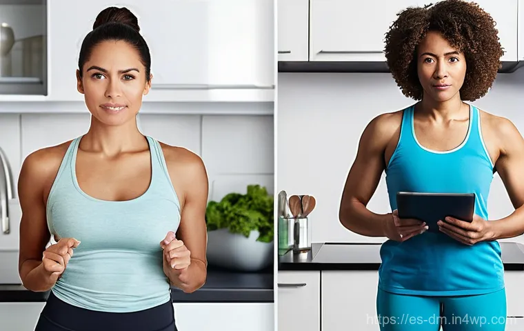 유전자 맞춤형 건강 리포트 작성법 - **Prompt 1: The Clarity of Personalized Health**
A split image representing two contrasting scen...